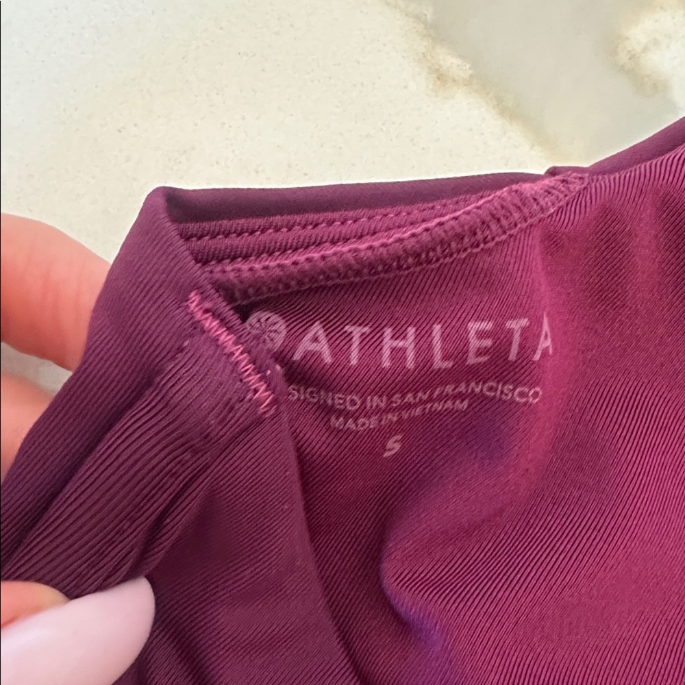 3 piece bundle Athleta Triangle Bikini Tops and Shorts Purple Small - Picture 10 of 10